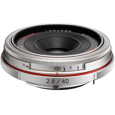 

PENTAX HD DA 40mm F28 LIMITED Fixed-focus HD HD coating anti-ghosting anti-glare unique cookie head design Silver