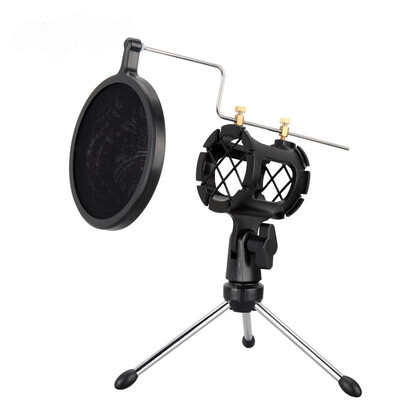 

Juggernaut (JEARLAKON) JK-J1 Microphone Stand Desktop Microphone Triangle Stand anchor Live broadcast it Universal K tripod