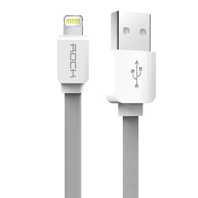 

Locke ROCK Apple data line Noodle phone charging cable for Apple iPhoneX 10 8Plus 7 6s SE 5 iPad4 1 m gray