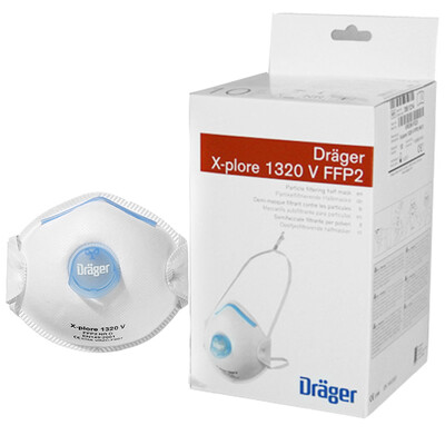 

Draeger standard FFP2 breathing valve mask 1320V anti-haze PM25 dust breathable men&women