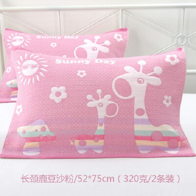 

Cntomlv Cartoon cotton Gauze pillow towl pure cotton enlarge thicken pillow towl not wool adult