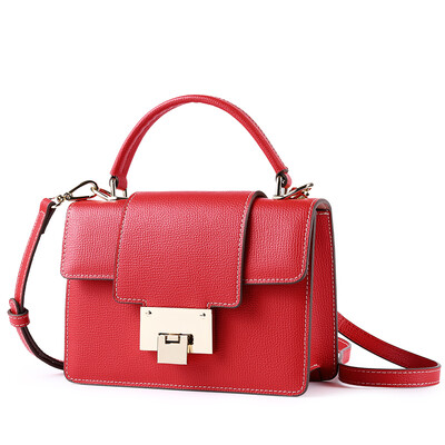 

Saint Tifan SENDEFN Shoulder Messenger Bag Korean Fashion Wild Leather Hand Bag 7032 Pomegranate