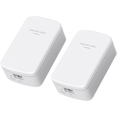 

MERCURY MP6A 1000M Gigabit Power Cat Kit Wall-to-wall Powerline Adapter Support IPTV with Wireless Router