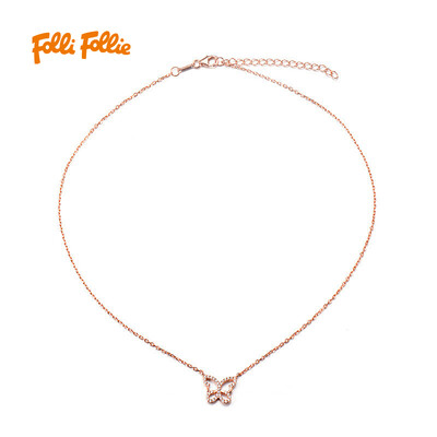 

Г-жа Folli Follie Folli Follie серии SILVER BUTTERFLY розового золота бабочки ожерелье 3N16S040RC