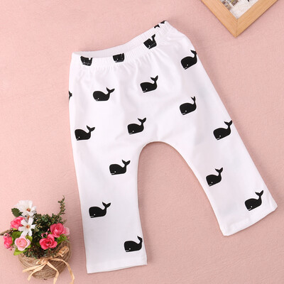 

1pcs Baby Kids Girls Boys Cute Whale Printed 100 Cotton Pants Trousers Leggings