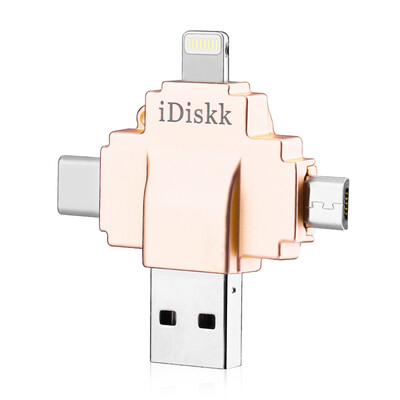 

Устройство чтения карт iDiskk R003 Сертификация Apple MFi iphone / Andrew OTG / Typ-c gold