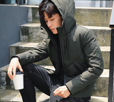 

2017 новый зимний куртка молодежный зима пуховик мужской короткий раздел Slim как подарок для мужчин