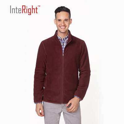 

INTERIGHT Mens Polar Fleece Collar Sweater Casual Jacket