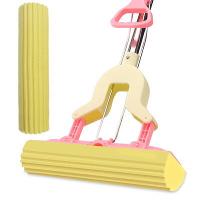 

Heart of the customer&39s stainless steel on the fold squeeze the water cotton mop mast hand-washing to drag the towel absorbent sponge mop to send cotton