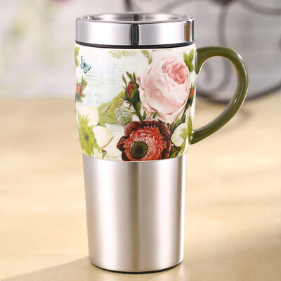 

A Ting машину кружку кофе из нержавеющей стали керамические handle 16 оз.