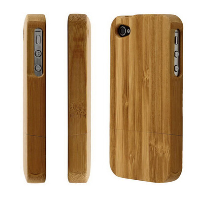 

Natural Bamboo Wood Hard Back Case Cover Protector for Apple iPhone 4 4G 4S