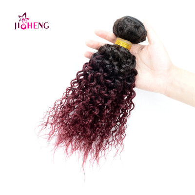 

Unprocessed Human Hair Extensions Ombre Kinky Curly Virgin Hair 1 Bundles Malaysian Hair Weaving