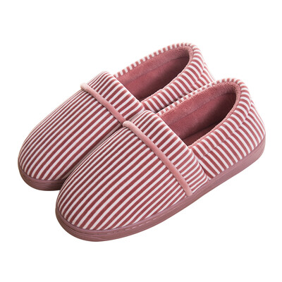 

Love bag with cotton slippers winter striped couple cotton shoes warm cotton slippers male coffee 4243LJ8011