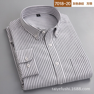 

Business Style Men Shirt Fashion Long Sleeve Solid Color Spring Autumn Slim