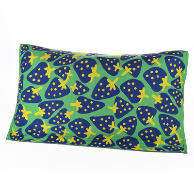 

Bamboo Brocade cotton gauze pillow 2 loaded adult pillow 50 × 80cm blue strawberry