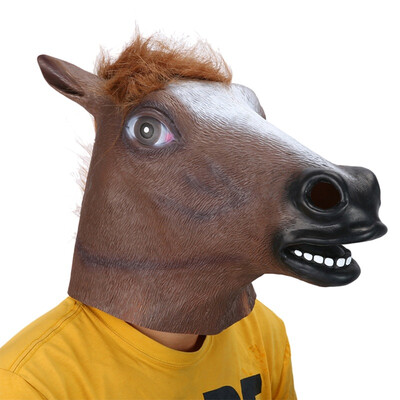

полного головы маску лошади головы маску жутко мех мане латекс реалистичные сумасшедший резиновые супер жутко группа костюм, маску