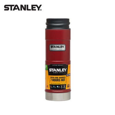 

СТЕНЛИ классической серии в одно касание из нержавеющей стали вакуумной колбы 473 мл - красный (взрослый офис чашки путешествия стеклянная чашка изоляция)