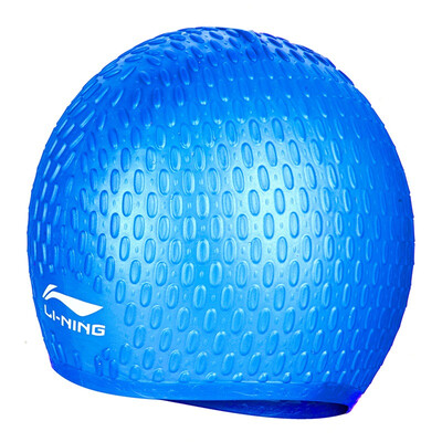 

Lininglining высокий эластичный выпуклый дизайн удобно носить силиконовые нескользящей водонепроницаемый колпачок плавательный бассейн крышка с длинными волосами черного LSJK818