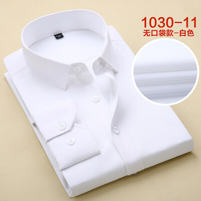 

Business Gentleman Men Long Sleeve Shirt Spring Autumn Solid Color