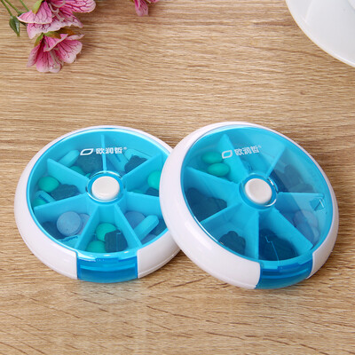 

Ou Runzhe коробка для медицины одна неделя портативный переносной вращающийся может открыть крышку коробки для медицины 7 сетки 2 упаковки