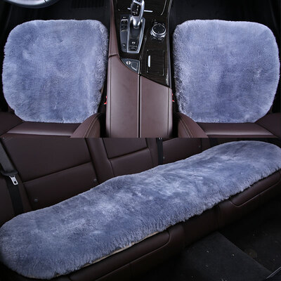 

Antarctic people nanjiren wool cushion short hair shearing cushion winter car seat cushion pad seat car dual-use whole leather luxury three-piece light gray