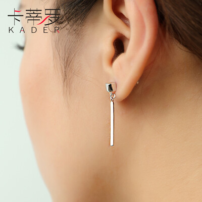 

Katie Luo 925 white fungus long section of women's simple fashion Japanese and Korean earrings wild jewelry accessories