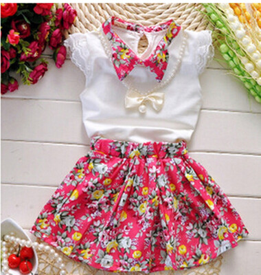 

девушка платье без рукавов, блузка свитер + цветок юбки платье установлены 2 pieces