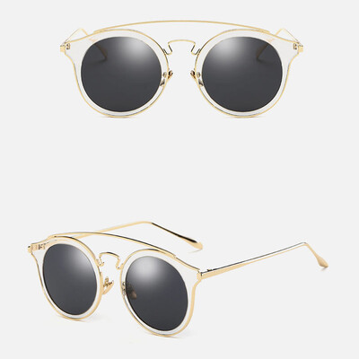 

Роскошные солнцезащитные очки Женские мужчины Ретро-дизайнер бренда Классические зеркала Солнцезащитные очки Oculos De Sol Fe