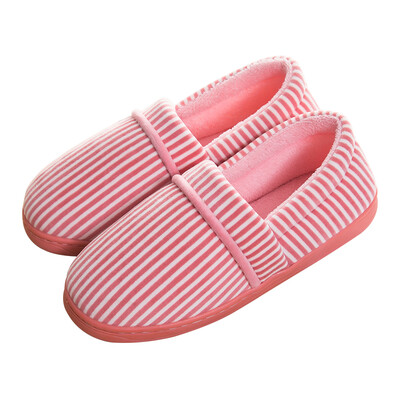 

Love bag with cotton slippers winter striped couple cotton shoes warm cotton slippers male coffee 4243LJ8011