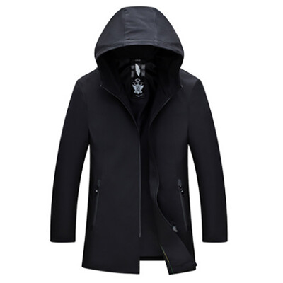 

2017 autumn new men's long hooded jacket jacket Korean casual jacket male jacket fashion men's sports windbreaker