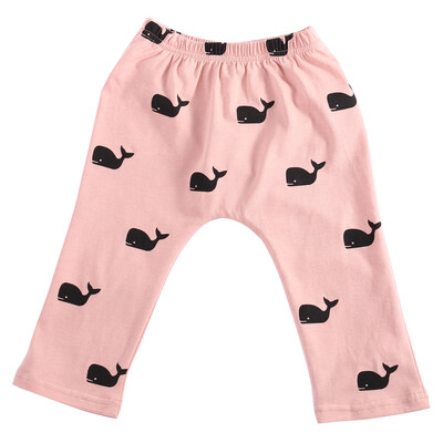 

Lovely Toddler Kid Girls Boys Clothing Whale 100% Cotton Pants Trousers Leggings