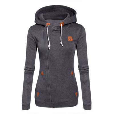 

Women Autumn winter Long Sleeve Heaps Collar Hooded Hoodies Draw Cord Pocket Pullover Sweater Coat (Black,Blue,Green