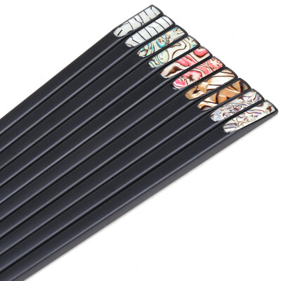 

Jingdong Supermarket Double Gun Suncha Alloy Chopsticks Stainless Moldy Chopsticks Set Home Hotel Japanese Chopsticks Five-piece Dress DK4052