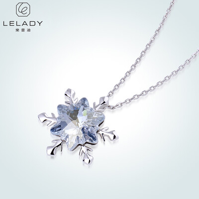 

Lelady Crystal pendant Fashion snowflake necklace woman pendant collar