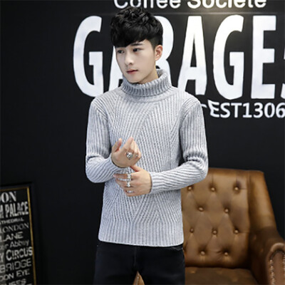 

High-necked sweater quality sweater high collar non-binding twill high-neck sweater men's three-dimensional pattern men's sweaters