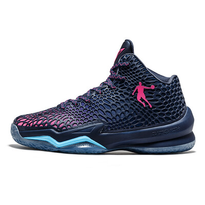 

Jordan basketball shoes actual combat thickening soles basketball shoes XM3570101 deep blue / carmine 40.5