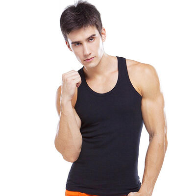 

Nanjiren Men Thread Breathable Bottoming Shirt Sports Cotton Tank Top