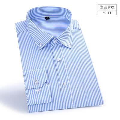 

Casual Men Long Sleeve Shirt Silm Fit Fashion Cotton Four Seasons Stripe Splice