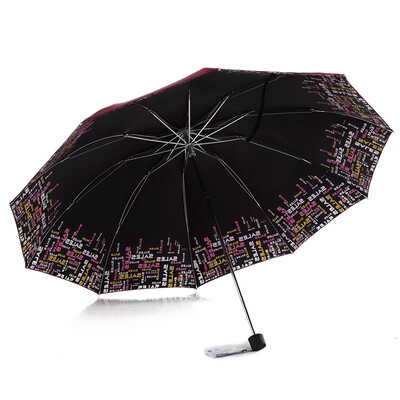 

Jingdong [супермаркет] рай зонтик (защиты от солнца значение UPF50 +) Yushulinfeng сатина сложенного зонтика 31012E винила красный соус