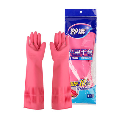 

Miao Jie clean gloves rubber lengthened durable light type medium