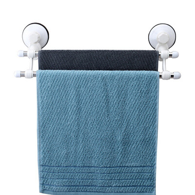 

【Jingdong Supermarket】 Shuangqing home sucker double pole towel rack towel rack towel bar 60cm SQ-1925