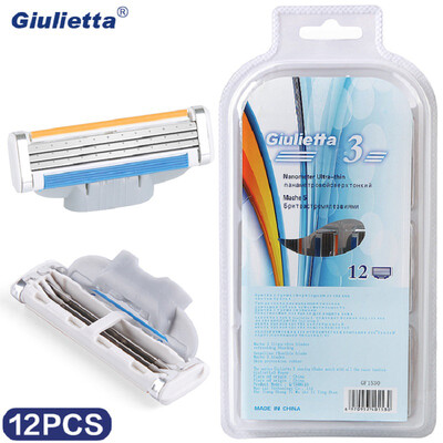 

Giulietta M3 Shaving Razor Blades For Men Stainless Steel Face Care12 pcs Practical Shaver GF1530
