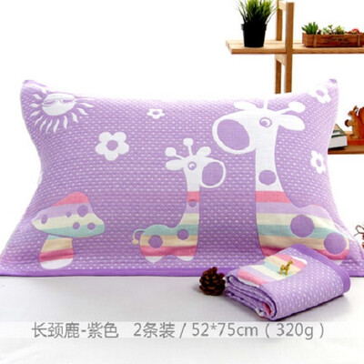 

Cntomlv Cartoon cotton Gauze pillow towl pure cotton enlarge thicken pillow towl not wool adult