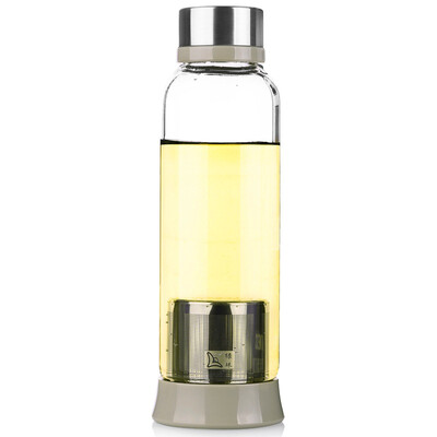 

【Jingdong Supermarket】 green beads lvzhu 550ml creative portable straight cup body office car transparent belt tea teapot glass B736 fruit green