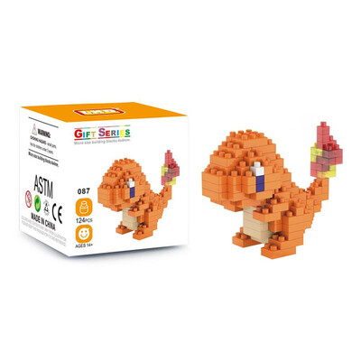 

LNO 124Pcs Charmander Pokemon Building Block Educational Toy for Cooperation Ability Improvement