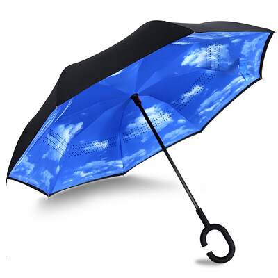 

Cmon Double-layer Umbrella Men long handle C-type umbrella B015