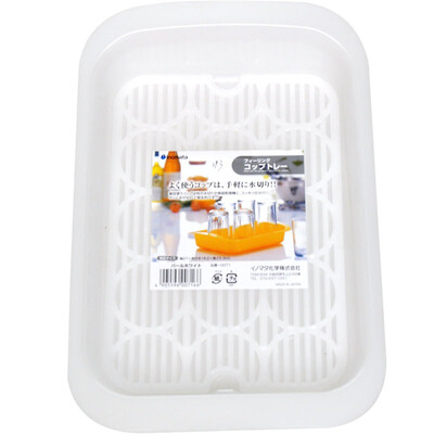 

INOMATA Feeling series imported cup drain basket drain board detachable pearl white