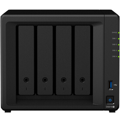 

Synology DS918 + Four-bay NAS Network Storage Server (No Internal Hard Drive