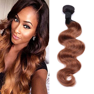 

Brazilian Virgin Hair weave Ombre Human Hair 4 Bundles T1B/30 Ombre Brazilian Hair Weave Bundles Body Wave Ombre Hair Extensions
