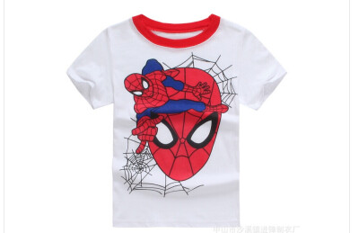 

Spiderman Superman Baby Kids Boy 100 Cotton Short Sleeve T-shirt Tees Tops 2-7Y